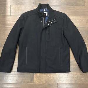 Cole Haan Mens Wool Blend Car Coat